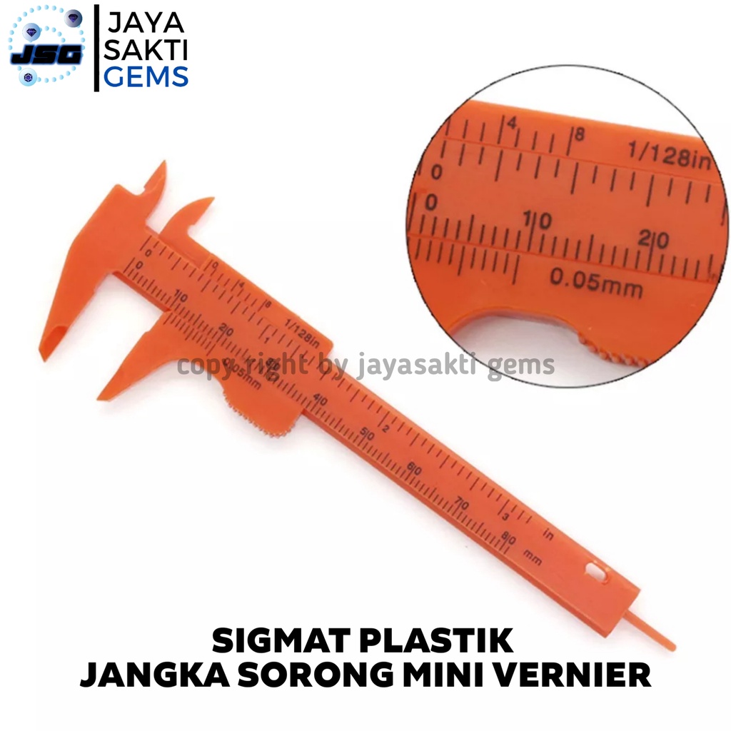 Sigmat Plastik 6 inch Alat Ukur Jangka Sorong Mini Vernier Plastic