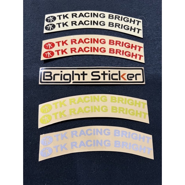 STICKER VELG TK RACING BRIGHT CUTTING