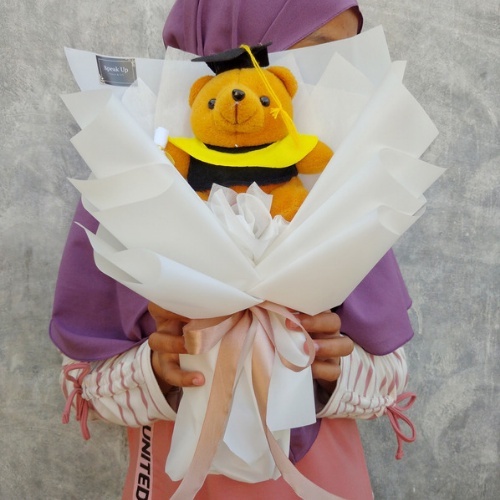 Buket boneka/Buket wisuda/Boneka Wisuda/Buket wisuda semarang/Buket bunga wisuda/Buket wisuda murah