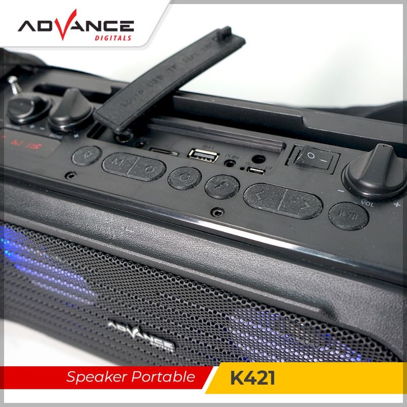 SPEAKER ADVANCE BLUETOOTH K421 + FREE MIC (ADVANCE)