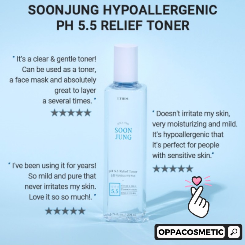 Etude House Soon Jung PH 5.5 Relief Toner 200ml / 350ml