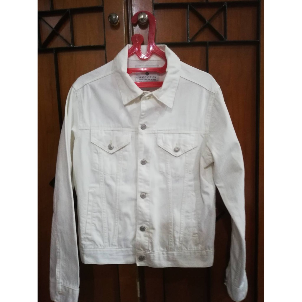 White Denim Jacket / Jaket Denim Restoration