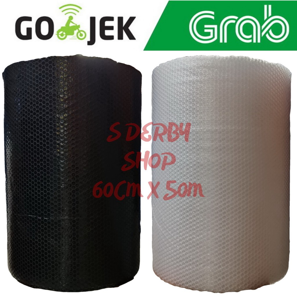 

Bubble Wrap Plastik Roll 60 Cm x 50 M Buble Hitam Putih