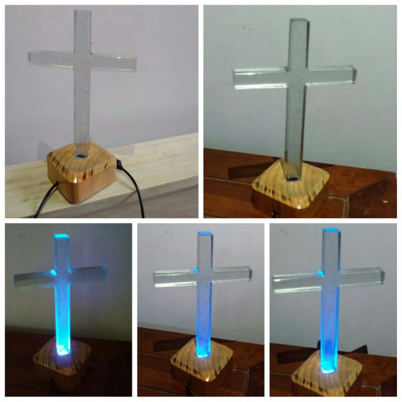 Lampu malam/Lampu hias/Lampu tidur/Lampu resin/Lampu salib/Lampu resin salib/Lampu hias mobil.