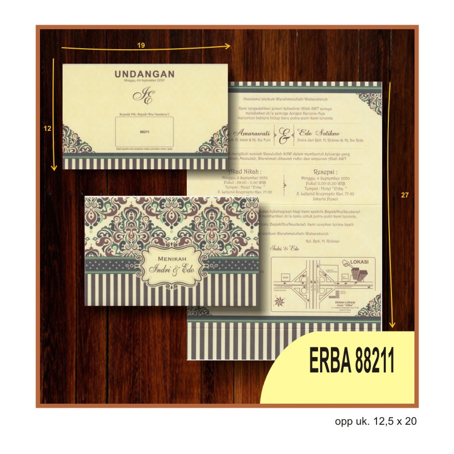 UNDANGAN NIKAH BLANGKO ERBA 88211