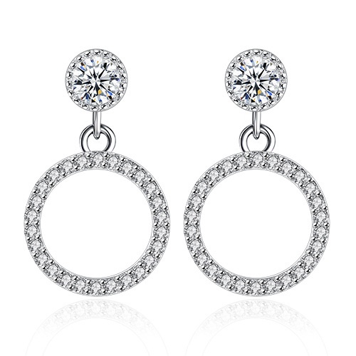 Anting Perak 925 Wanita Segitiga Bintang Lima Perhiasan Fashion/Subang Telinga anting perempuan