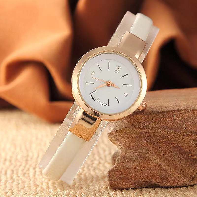 Jam Tangan Fashion Wanita Cute Jam Mini Jam Cantik / Jam Tangan Cute Mini Wanita Elegan-33-7 Putih