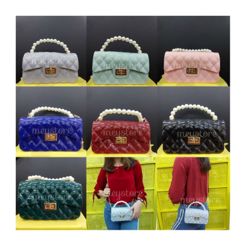 TAS JELLY MUTIARA BESAR MUAT HP - TAS SELEMPANG WANITA