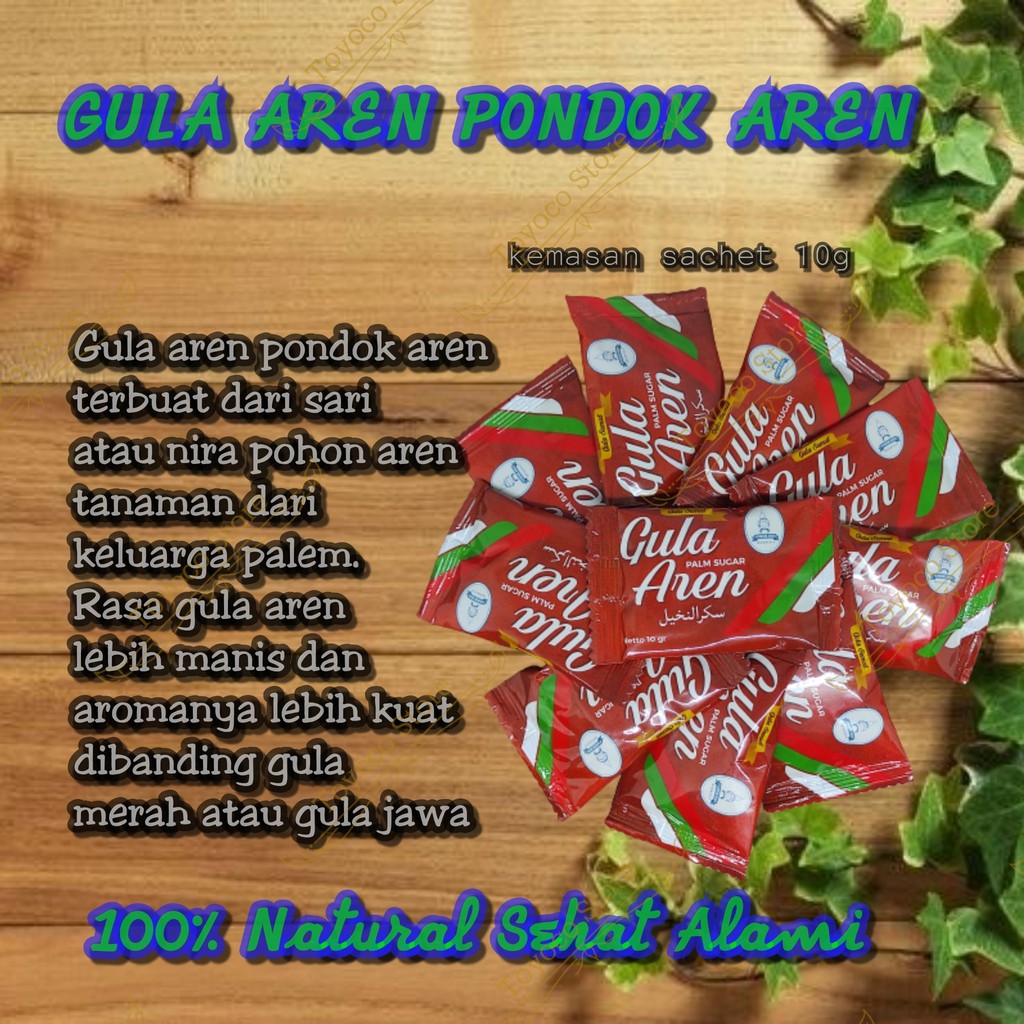 Gula Aren Sachet Stick Asli 100% Gula Aren Bubuk Gula Semut Aren Brown Sugar Bubuk Palm Sugar