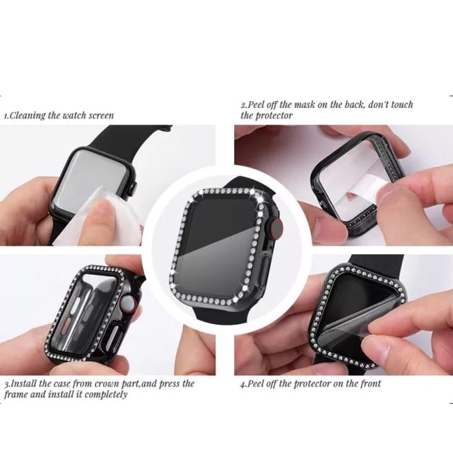 Bumper Case Diamond Protective Case For Apple Watch Series 1/2/3/4/5/SE/6/7/8