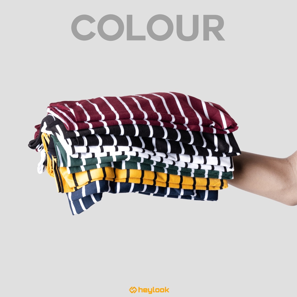Kaos Salur Kaos Garis Garis Horizontal Pria Wanita Kaos Stripe Strip Lengan Pendek Tshirt Original Branded Berkualitas