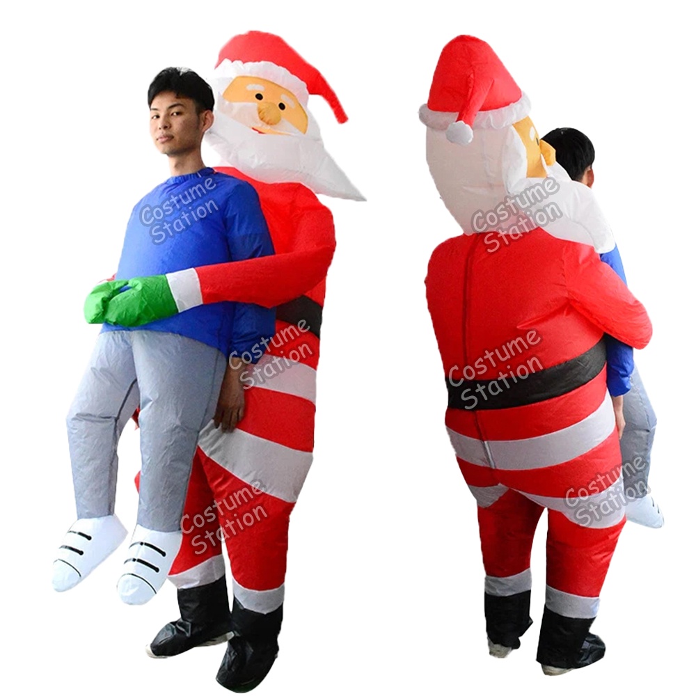 Kostum Santa Abduction / Costume Diculik Santa Christmas Natal Inflatable pompa angin dewasa