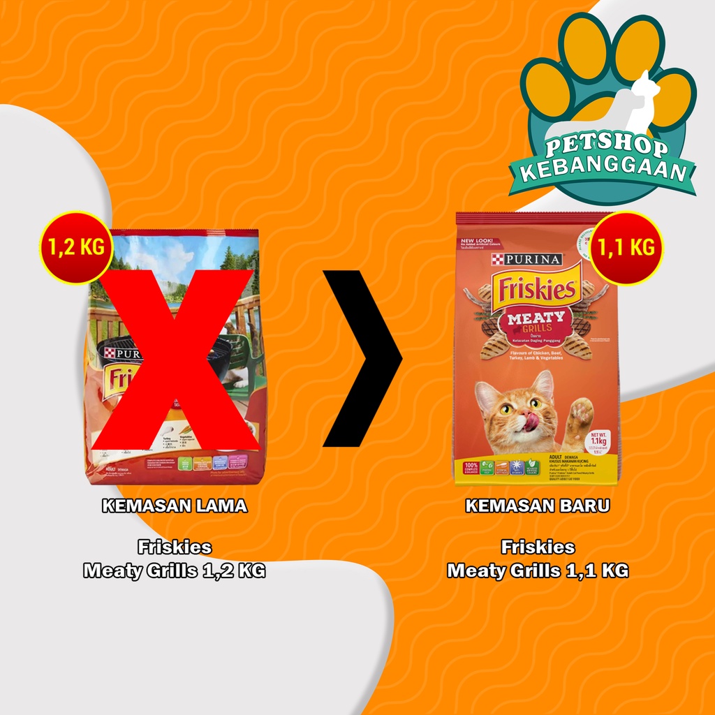 Friskies Adult Meaty Grills 1,1 Kg / Makanan Kucing Dewasa