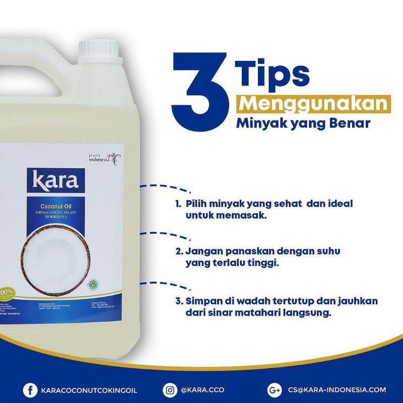 KARA DELFICO Coconut Fry Oil Minyak goreng Kelapa Sehat 5 L Halal