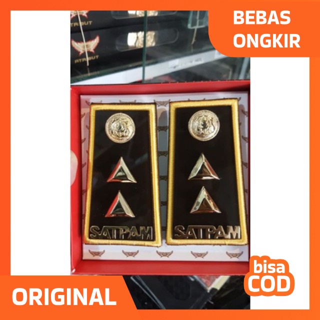 TERLARIS - Pangkat Security Satpam supervisor Madya Gold -Rumah Atribut