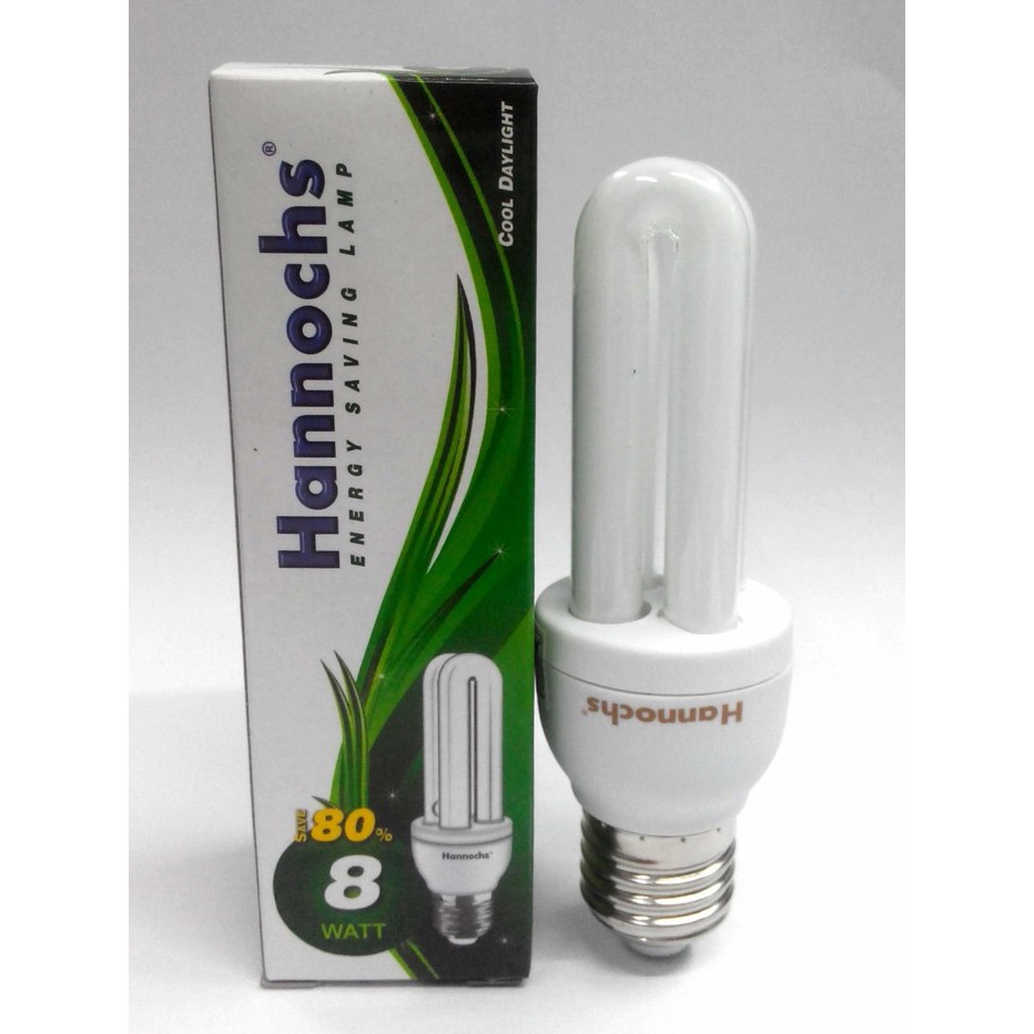 Lampu Hannochs 8 Watt 2U Bergaransi 1 Tahun Resmi / Lampu Hannochs Plc