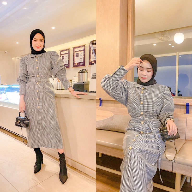 TUNIK IMPORT | TUNIK RAINBOW | MIDI DRESS FADLINASALSA | MIDI DRESS BURBERRY