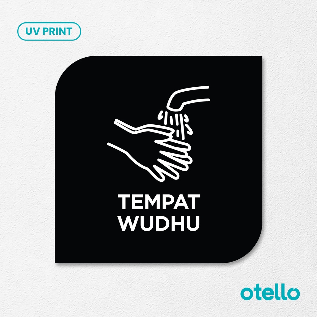 Tempat Wudhu Sign Board Akrilik Tempel Dinding Papan Acrylic Restoran Dinding Petunjuk Toko Cafe