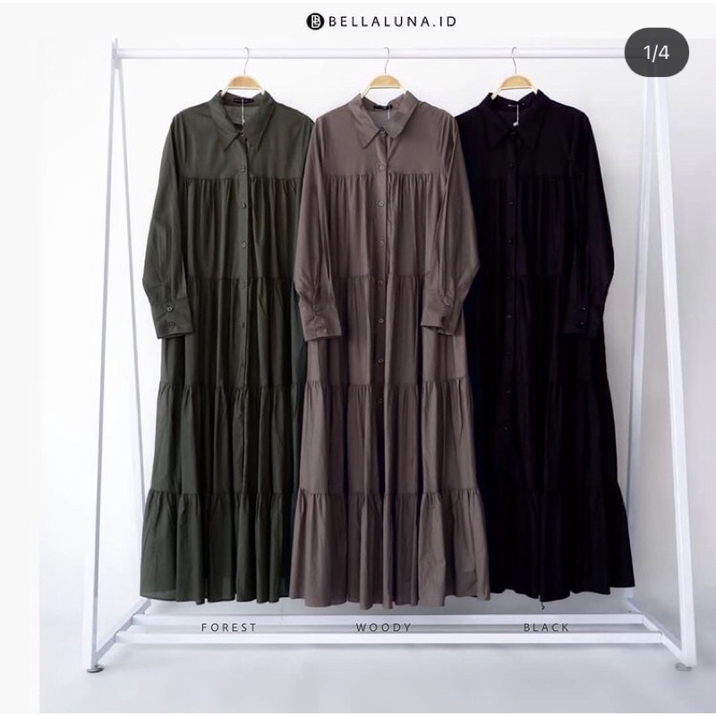 FAIHA ABAYA BLACK MAHOGANI BY BELLALUNA.ID