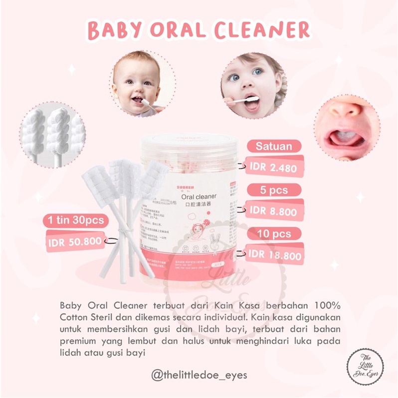 Oral Baby Cleaner Kasa Pembersih Mulut dan Lidah Bayi SATUAN