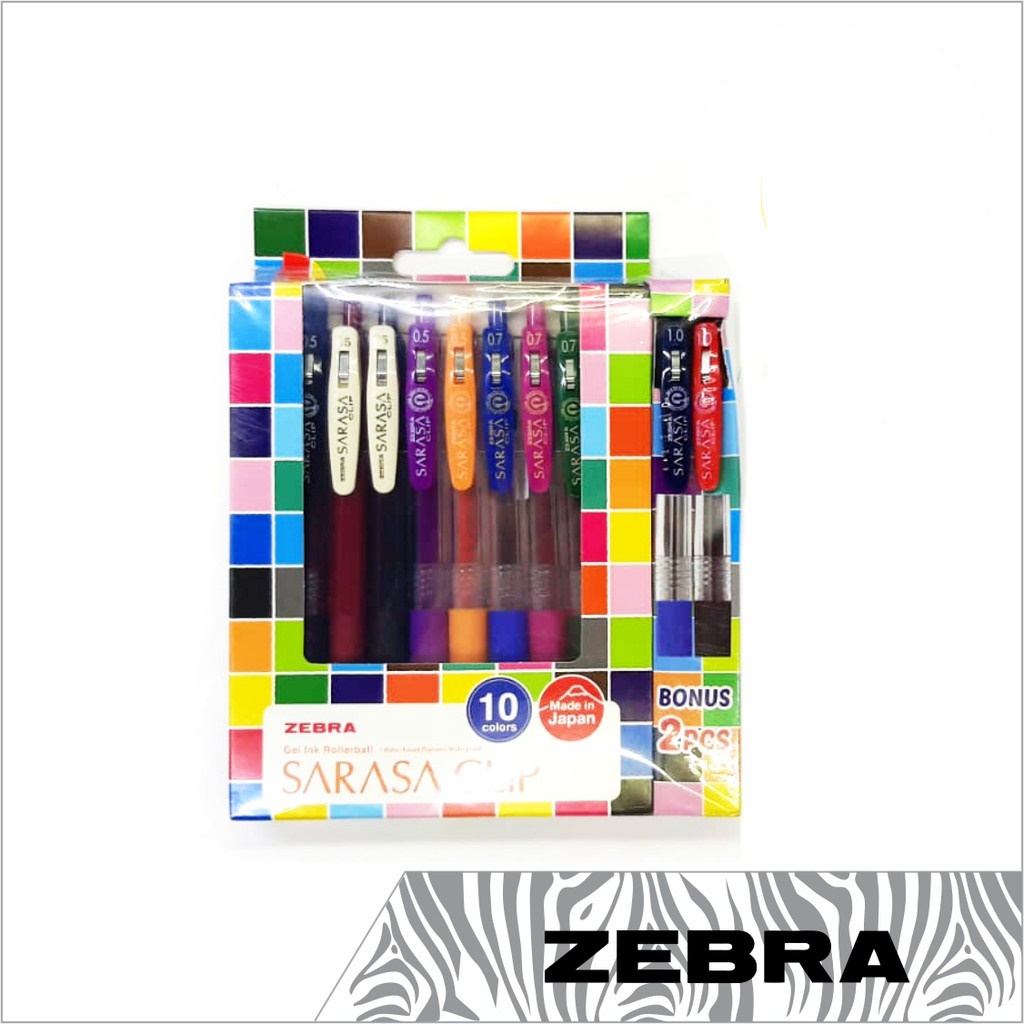 

Zebra Sarasa Set 10 Pcs Free 2 Pcs