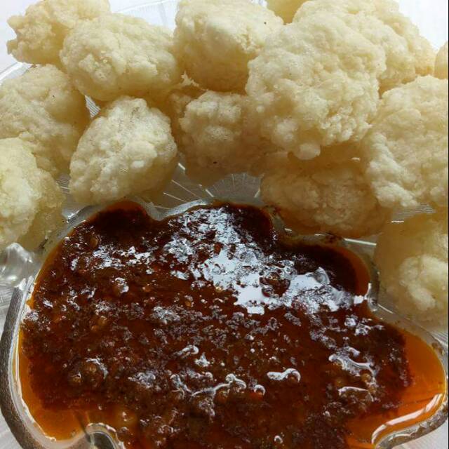 

Cireng cocol bumbu rujak dan bumbu rendang