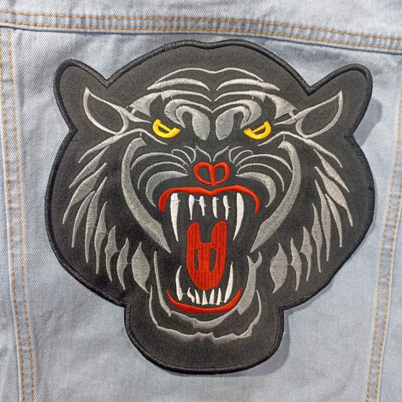 Backpatch bordir besar / Emblem besar singa / acan bin maung premium