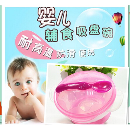 Suction Bowl Mangkok Bayi anti tumpah baby kids balita bonus sendok