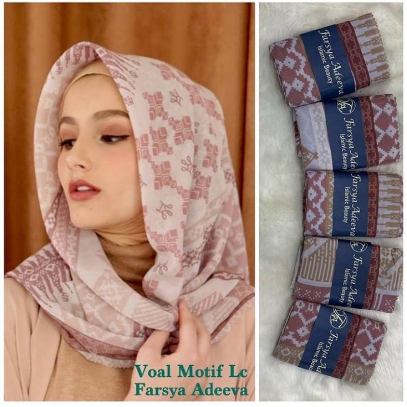 [SIAP KIRIM] HIJAB MOTIF VOAL LC FARSYA ADEEVA