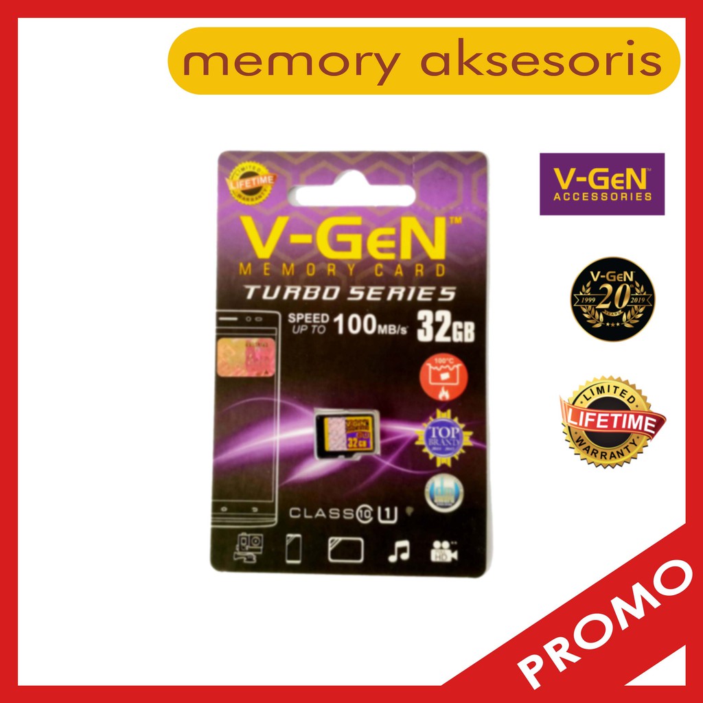 Micro SD 8GB, 16GB, 32GB, 64GB, 128GB V-GeN Turbo Class 10 Memory Card Vgen