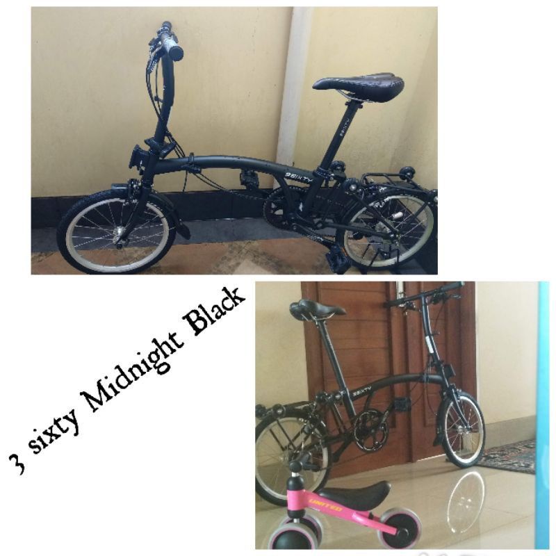 Sepeda Lipat 3 sixty 3sixty Midnight Black (Second jarang pakai)