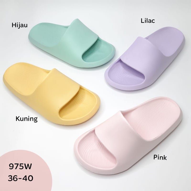 Sandal Wanita Korea / Slip On Cute Korean Style Murah Anti Air 975W