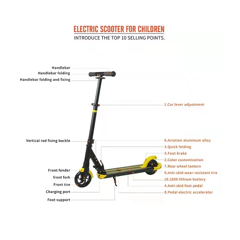 Urban Scooter Anak Anak Manual dan Listrik Skuter Lipat Manual Otoped