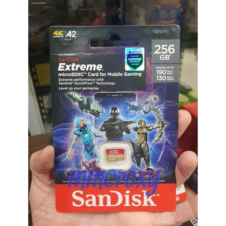 SanDisk Extreme MicroSD 256GB MicroSDXC A2 Card For Mobile Gaming