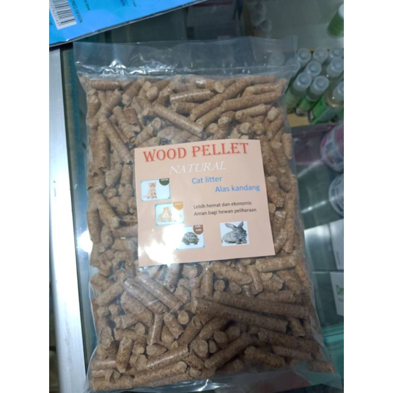 Wood Pellet 1 kg / Pelet Kayu / Alas Kandang  kucing hamster kelinci rabbit reptil marmut