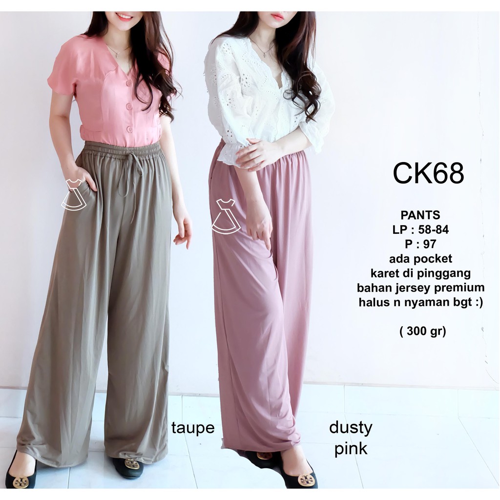 CK68 - CELANA KULOT CASUAL CELANA PANJANG KANTOR WANITA MODERN MURAH