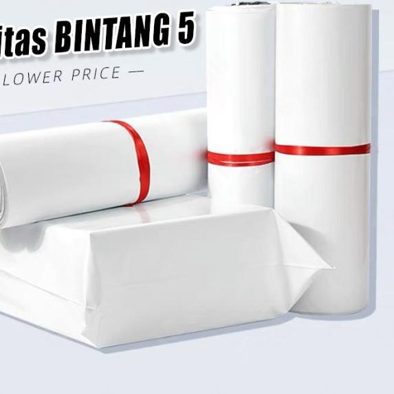 

Plastik Packing Polymailer Putih 17x30cm Isi 100Pcs Lem Sekat