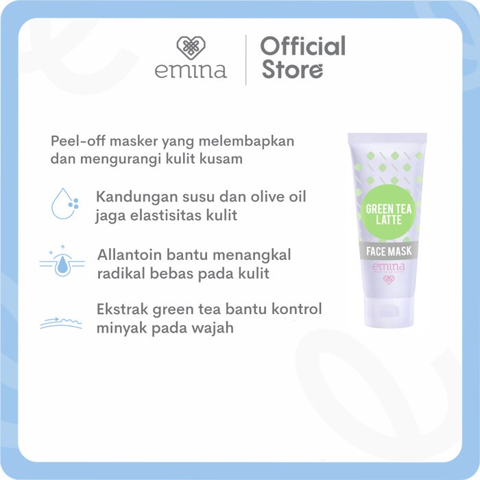 ⭐️ Beauty Expert ⭐️ EMINA Green Tea Latte Face Mask 60ml - Masker Wajah