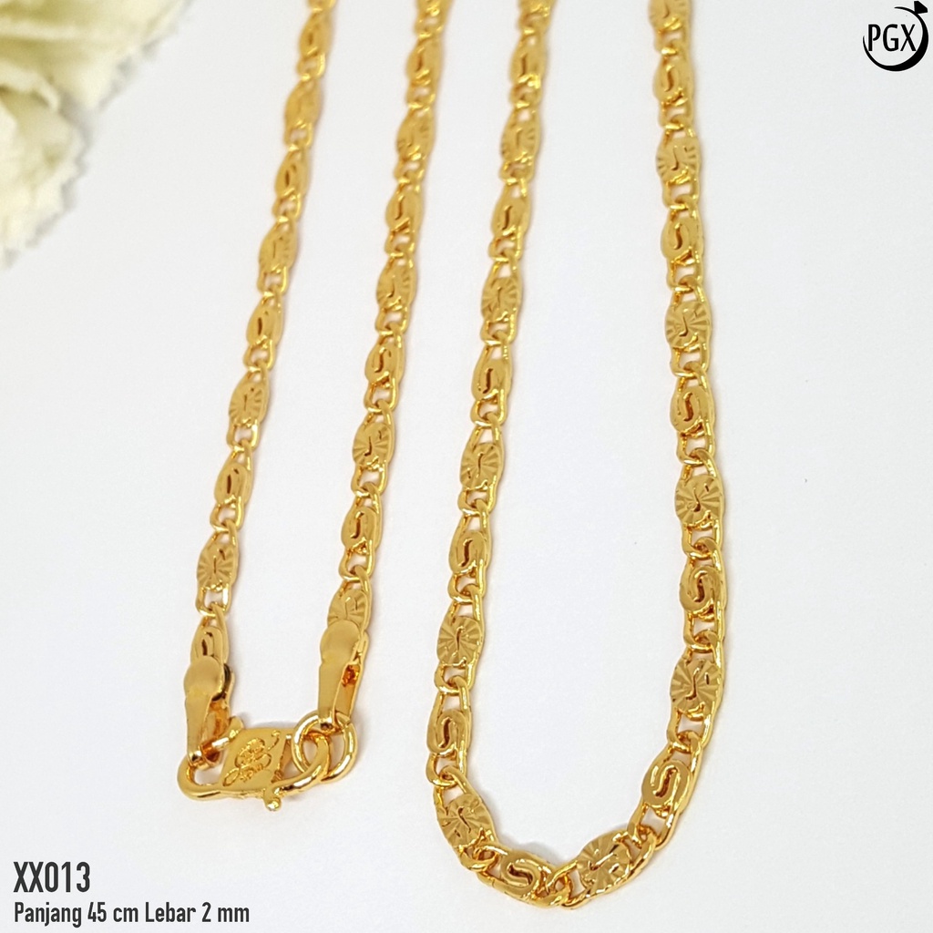 PGX Kalung Pria Wanita Xuping Perhiasan Lapis Emas Aksesoris Fashion Premium - XX013