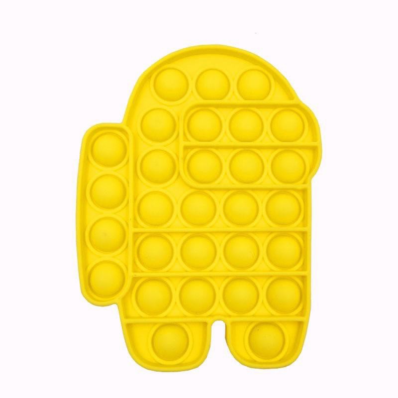 Tik Tok Tiktok Toy Push pop Pop It Fidget Toy Bubble Rainbow Series-AMONG KUNING