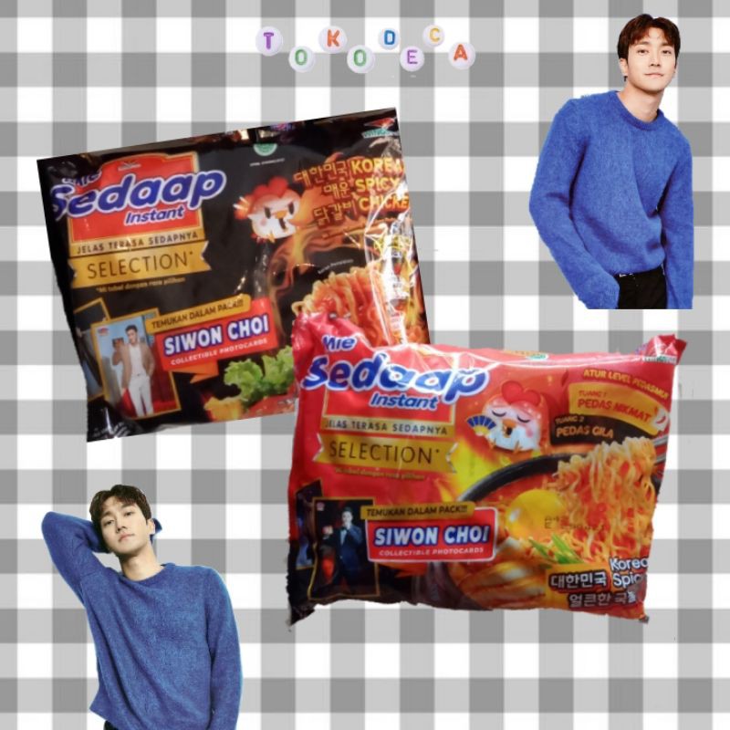 Mie Sedaap Cup Special Edition Photocard Siwon Choi Super Junior Korean Spicy Soup Chicken