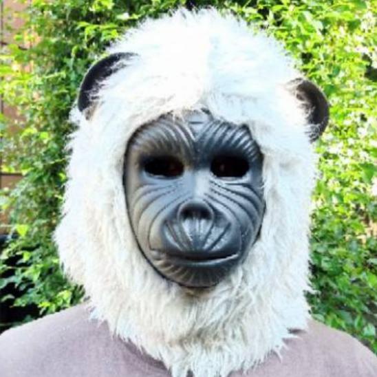 topeng monyet dewasa bahan halus untuk menambah keseruan anda #topeng - Putih Kode 156