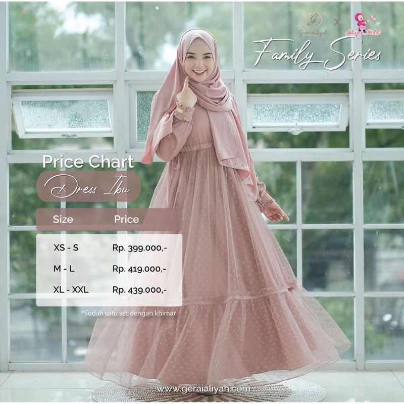 Famset ori by Gerai Aliyah READY STOK DRESS IBU (AMAYRA DRESS)