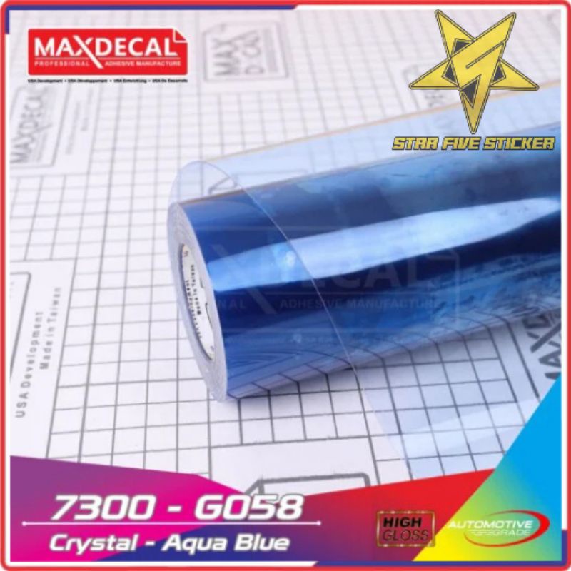 Sticker Skotlet Motor Mobil Transparan Stiker Kaca Film Lampu Warna Biru Aqua Blue