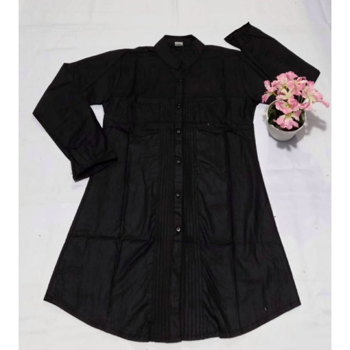 Atasan Santri Baju Santri Putri Hitam Putih Polos Baju Santri Baju Santriwati Baju Santri sallafy