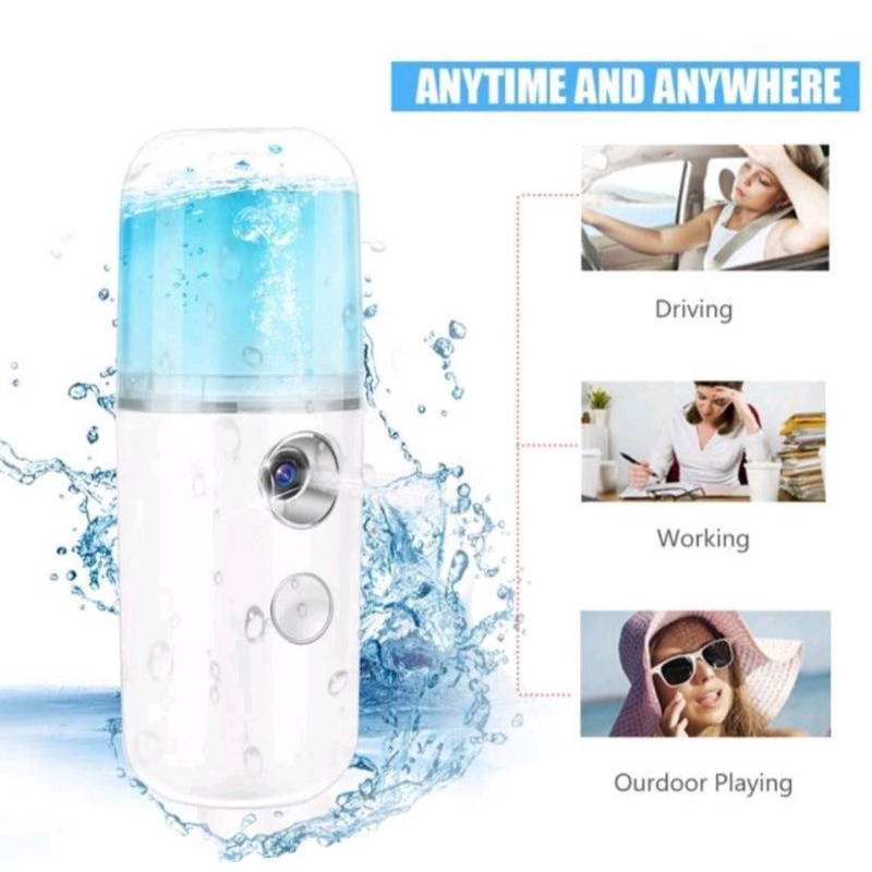 Diffuser Nano Spray Mini Mist Sprayer Portable Pelembab Perawatan Wajah Facial Humidifier