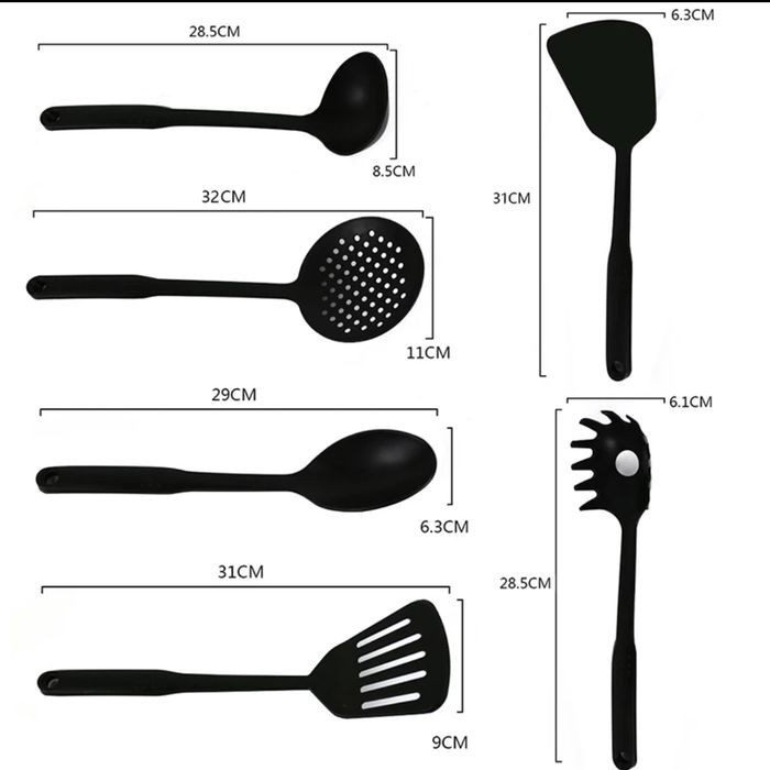 [ COD ] Spatula Nylon Set 6pcs / Kitchen Tools Set 6pcs / Sutil set