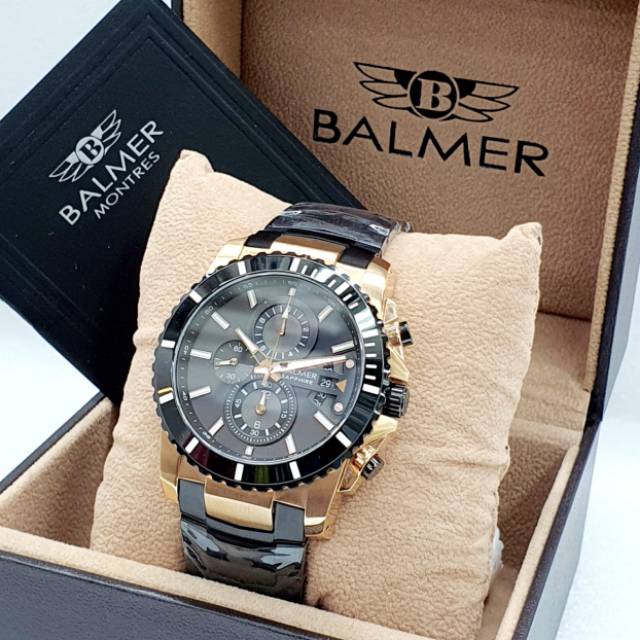 JAM TANGAN BALMER 7980 HITAM ROSEGOLD STAINLESS ORIGINAL