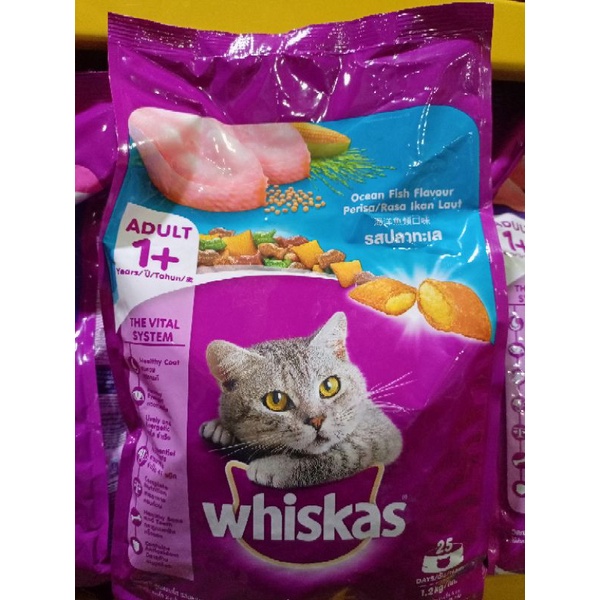 Makanan Kucing - WHISKAS Adult Oceanfish 1,2kg Freshpack