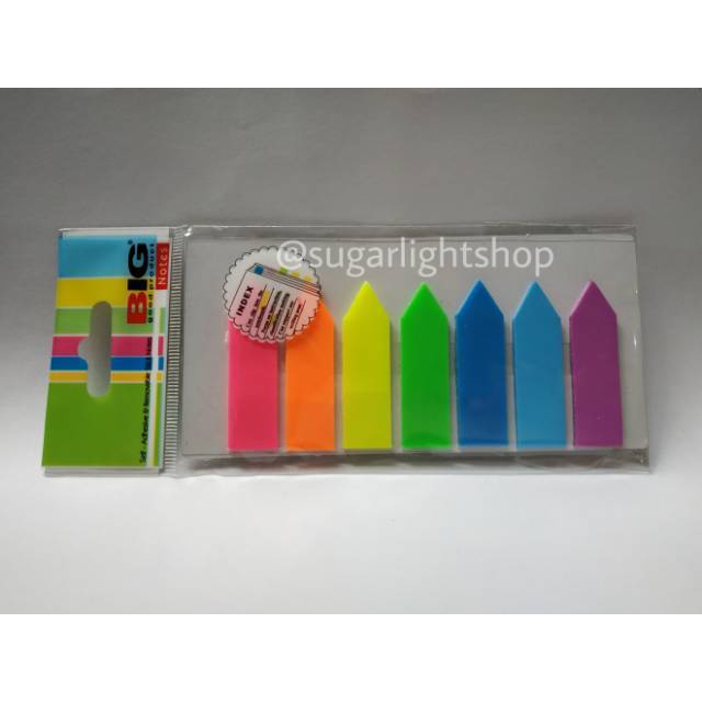 

Sticky Note Plastik Big Panah 7 Warna, Paste Bookmark, Stick Marker, Penanda Buku, Pembatas Buku